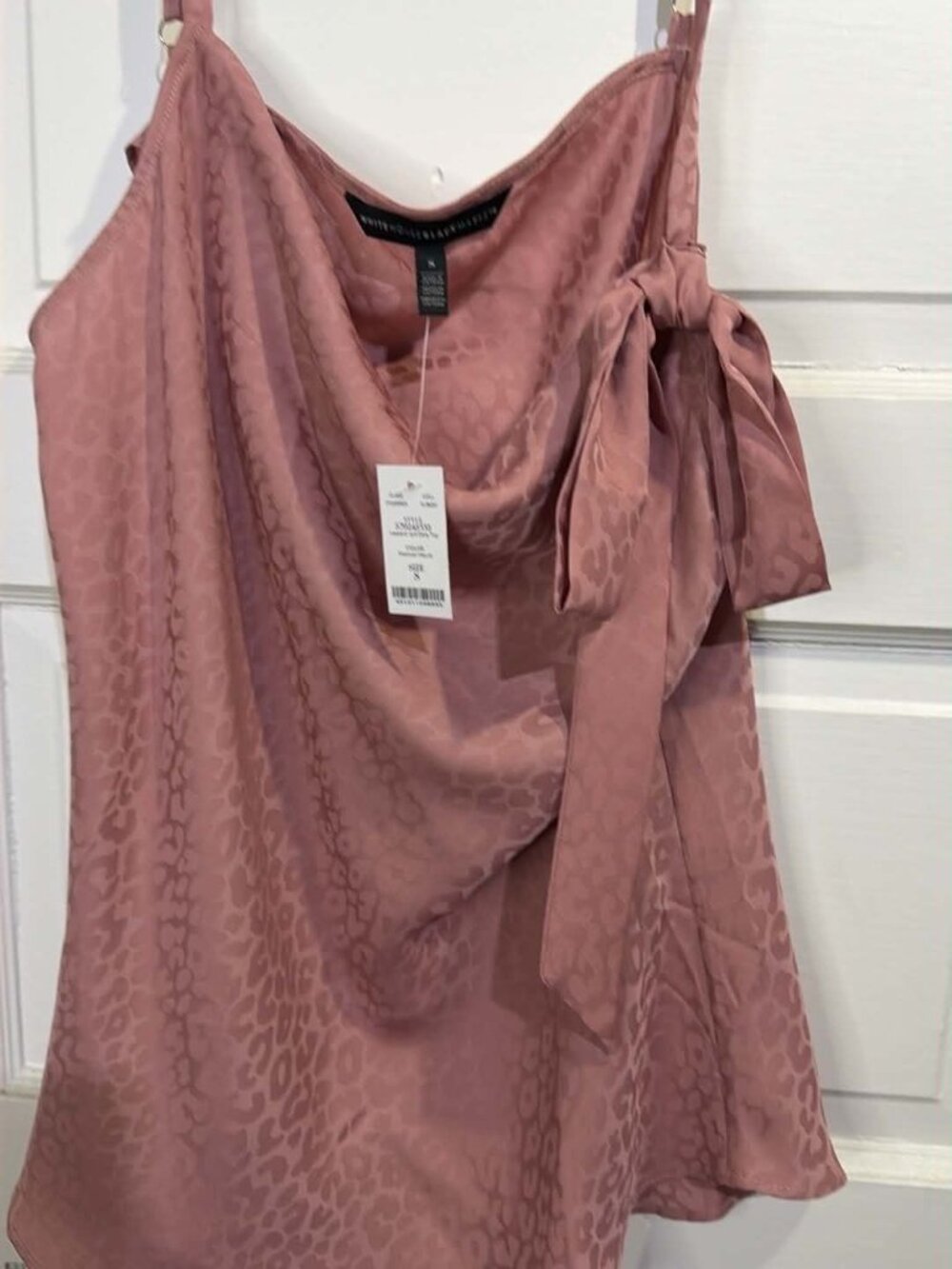 white house black market size S spaghetti strap top muave/Pink cheetah print